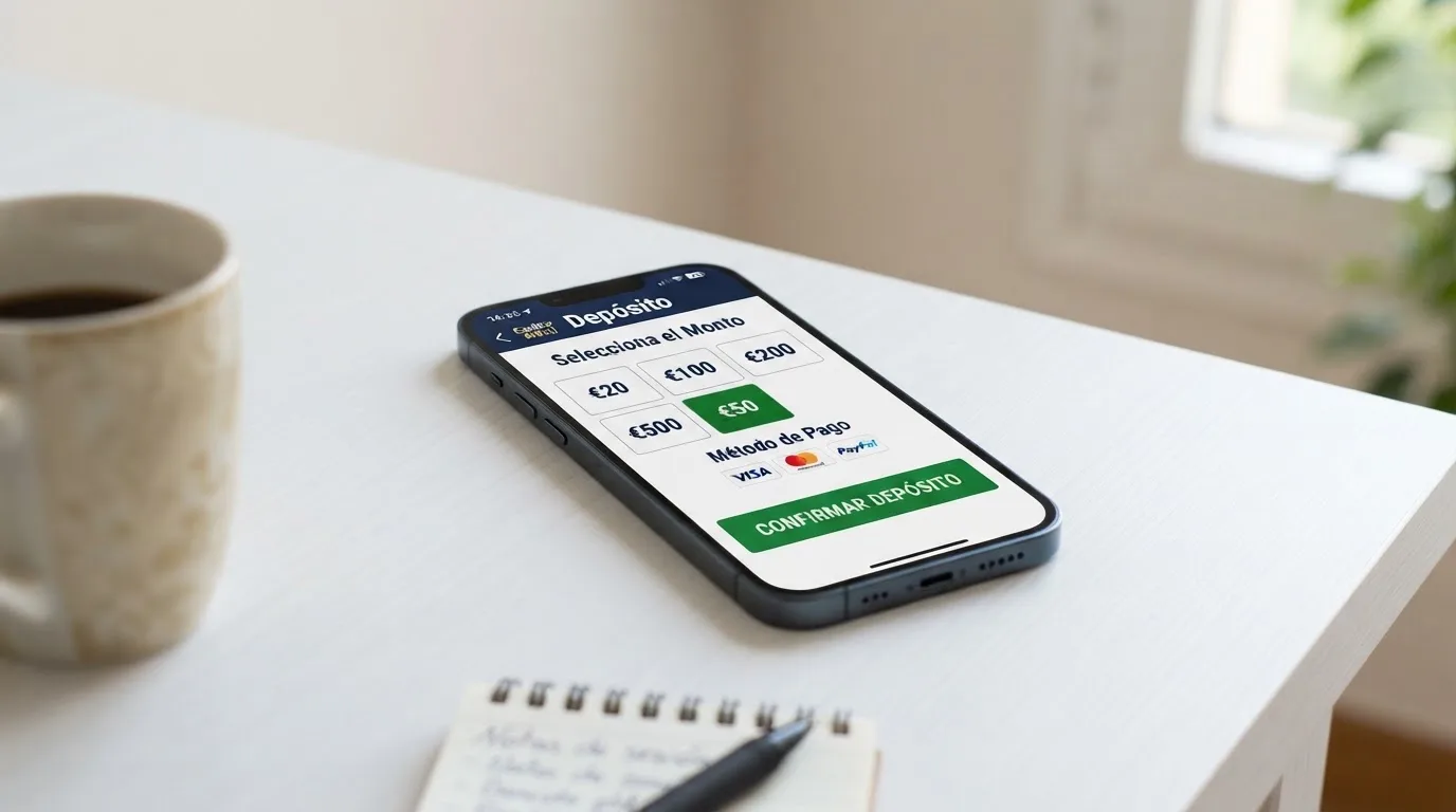 Pantalla de cajero de un casino online mostrando la selección de Litecoin (LTC) como método de depósito, con el importe en euros y su equivalente en LTC