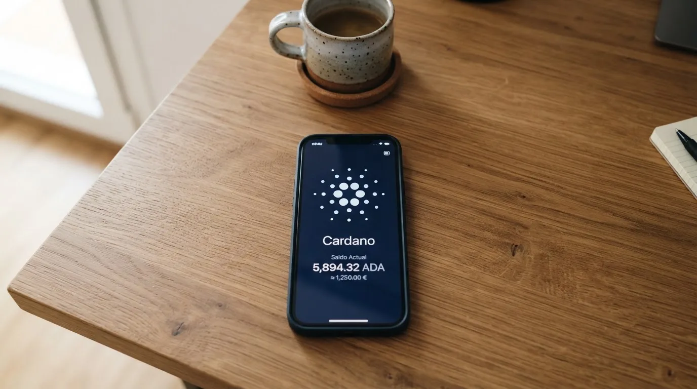 Cartera digital mostrando una transacción de ADA enviada a un casino online