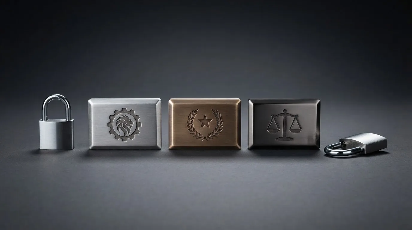 Tres sellos oficiales de licencia de juego alineados: DGOJ España, Curaçao Gaming Control Board y Anjouan Gaming Authority, sobre fondo oscuro con un candado abierto y otro cerrado