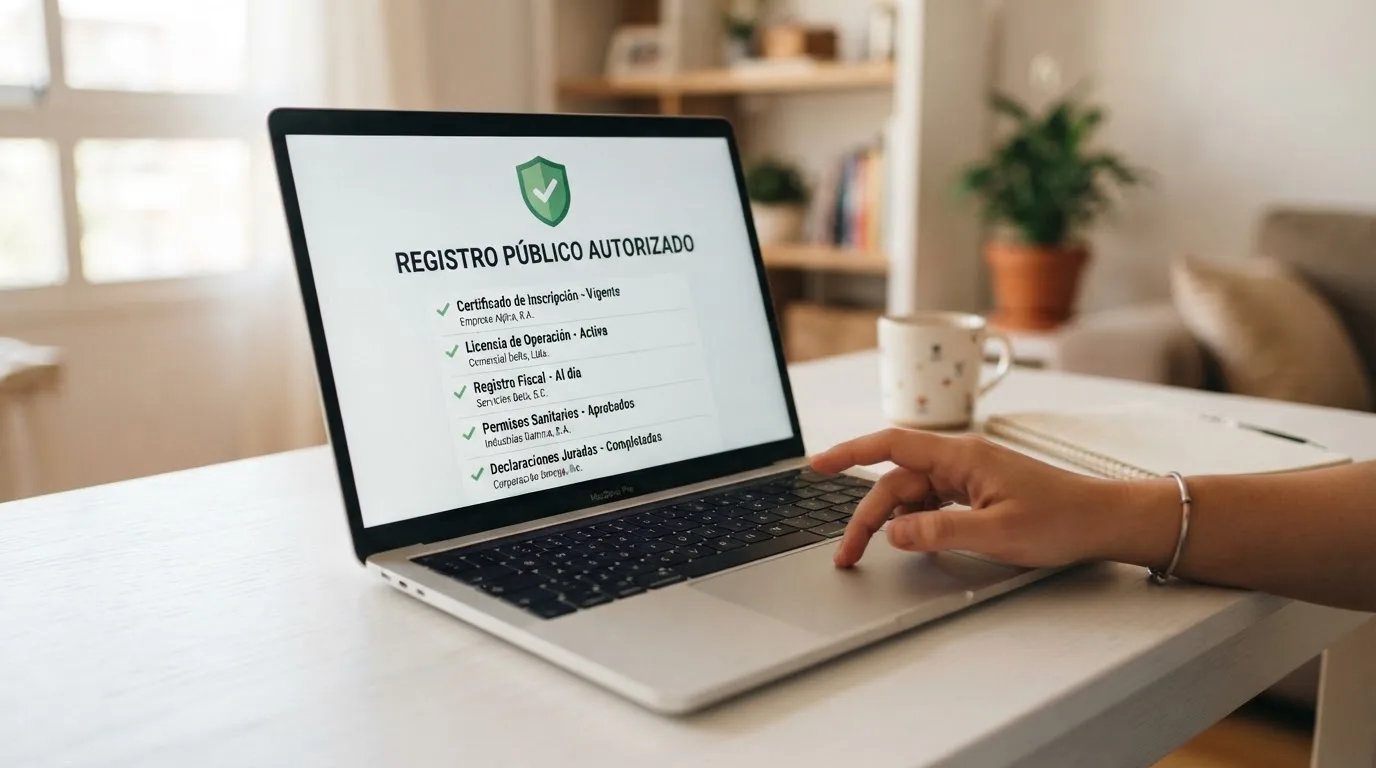 La pantalla de ordenacionjuego.es con el registro público de operadores autorizados y el sello de la DGOJ en primer plano